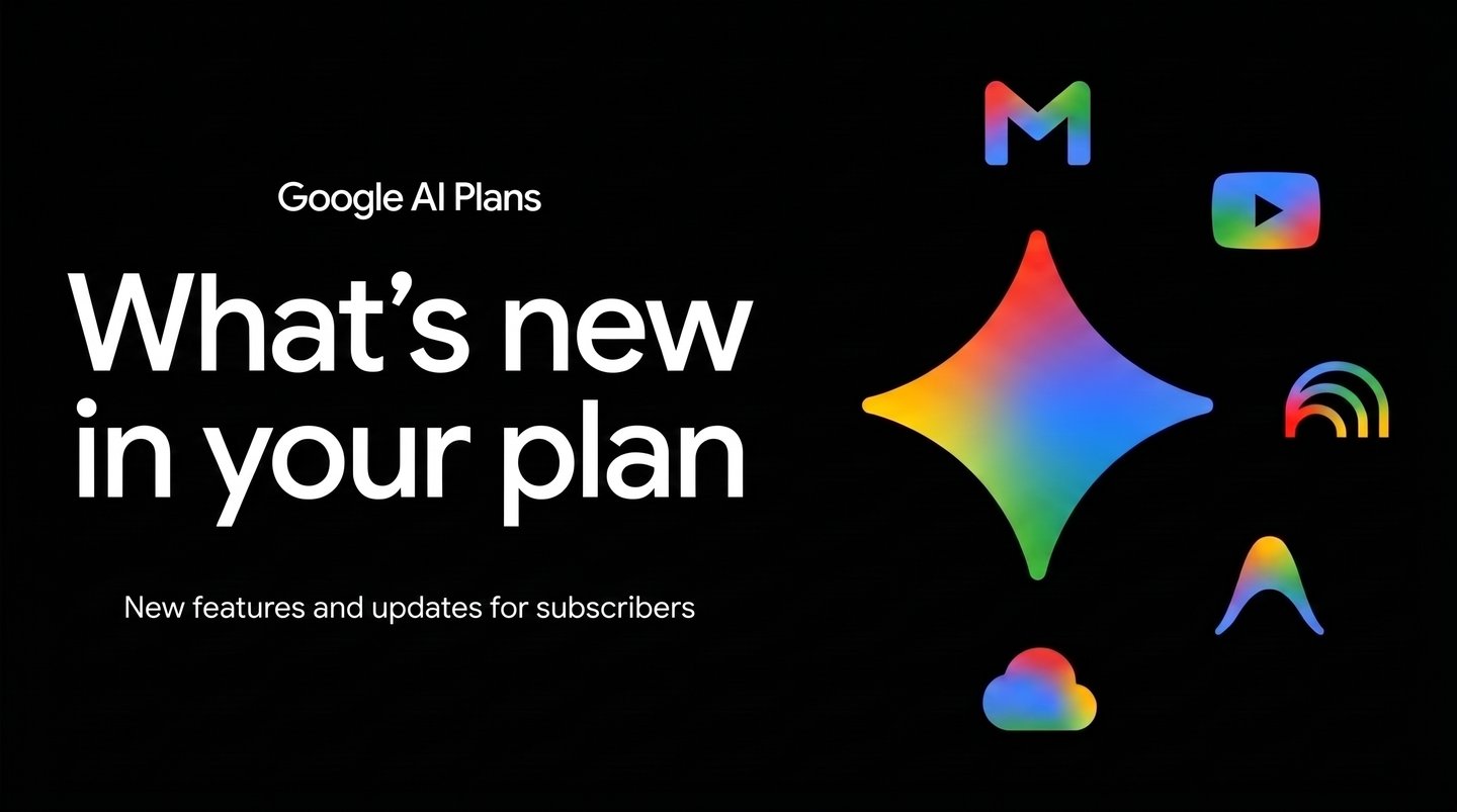 Visuel officiel présentant les nouveautés des formules Google AI
