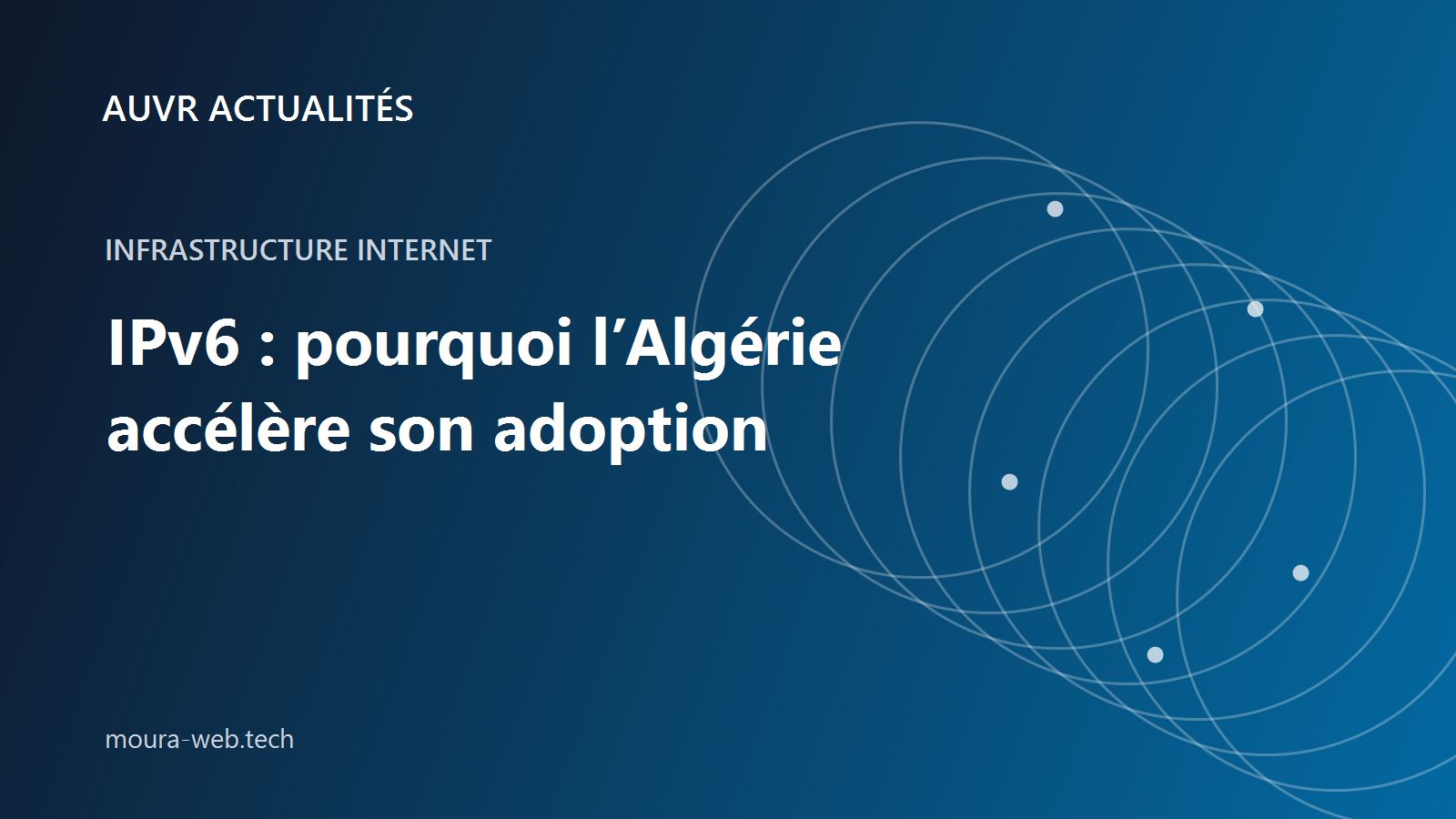 Couverture AUVR Actualités expliquant l’accélération de l’adoption du protocole IPv6 en Algérie