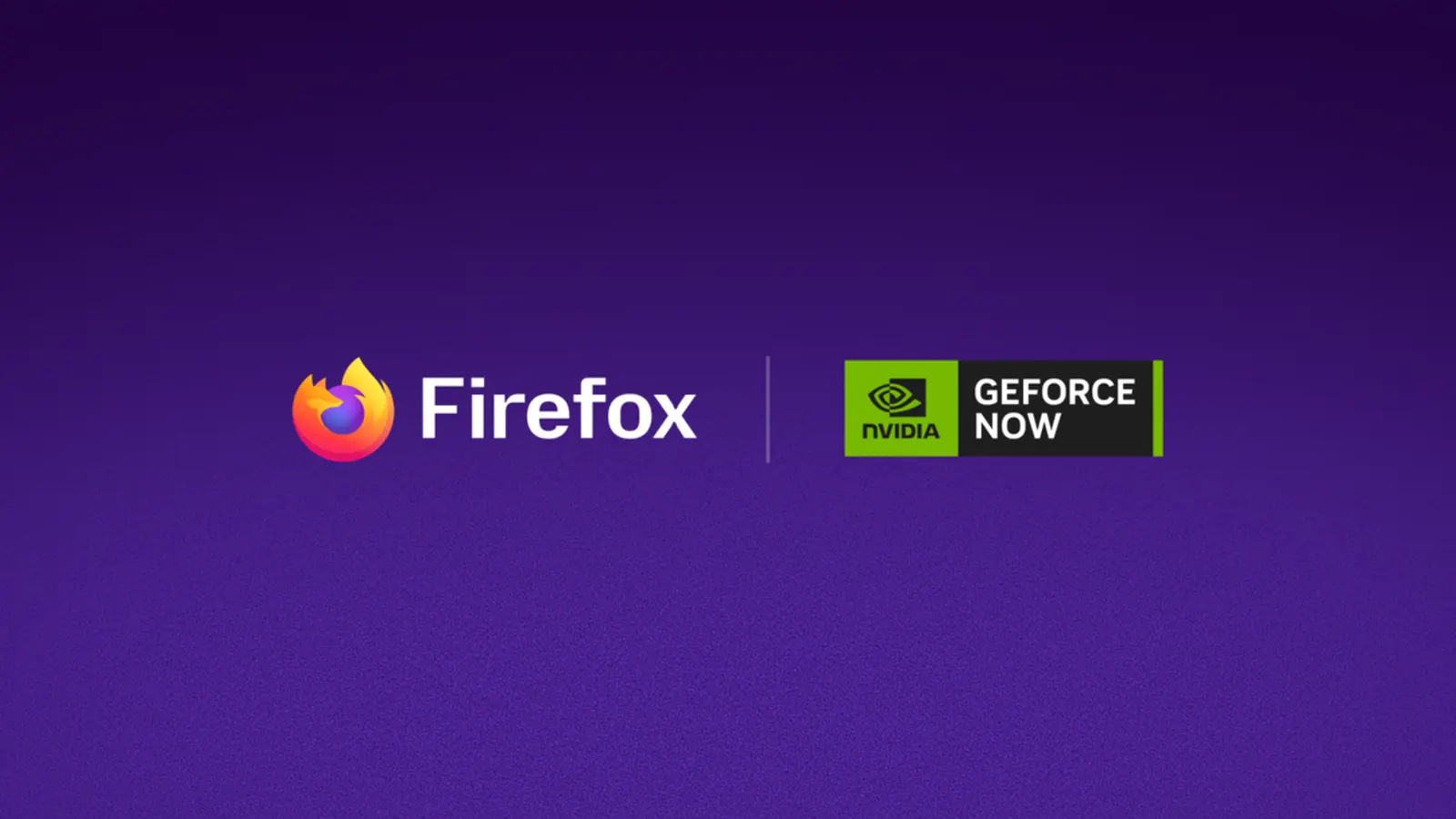 Visuel officiel associant les logos Firefox et NVIDIA GeForce NOW
