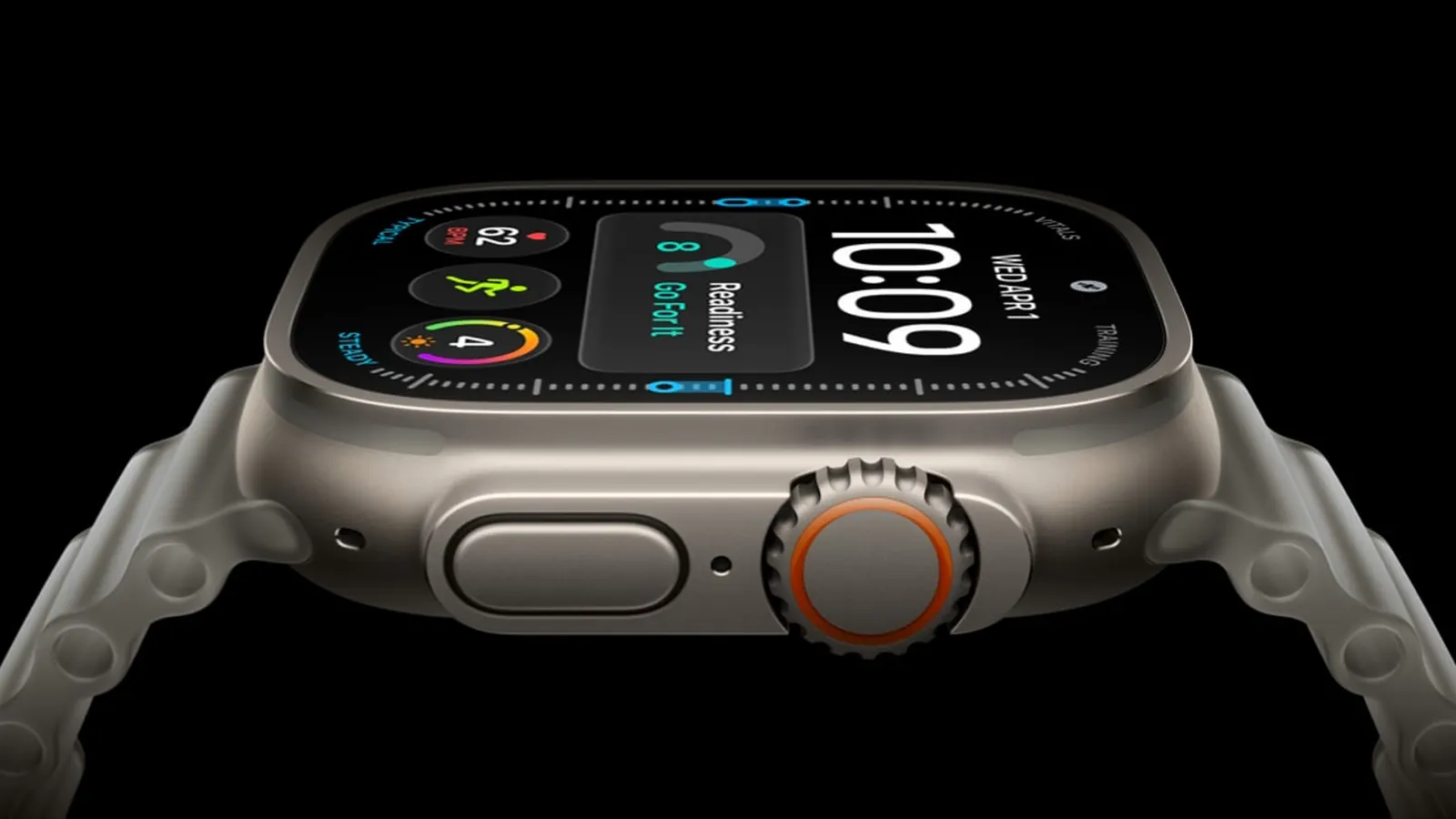 Photo officielle de l’Apple Watch Ultra 4 avec son boîtier en titane