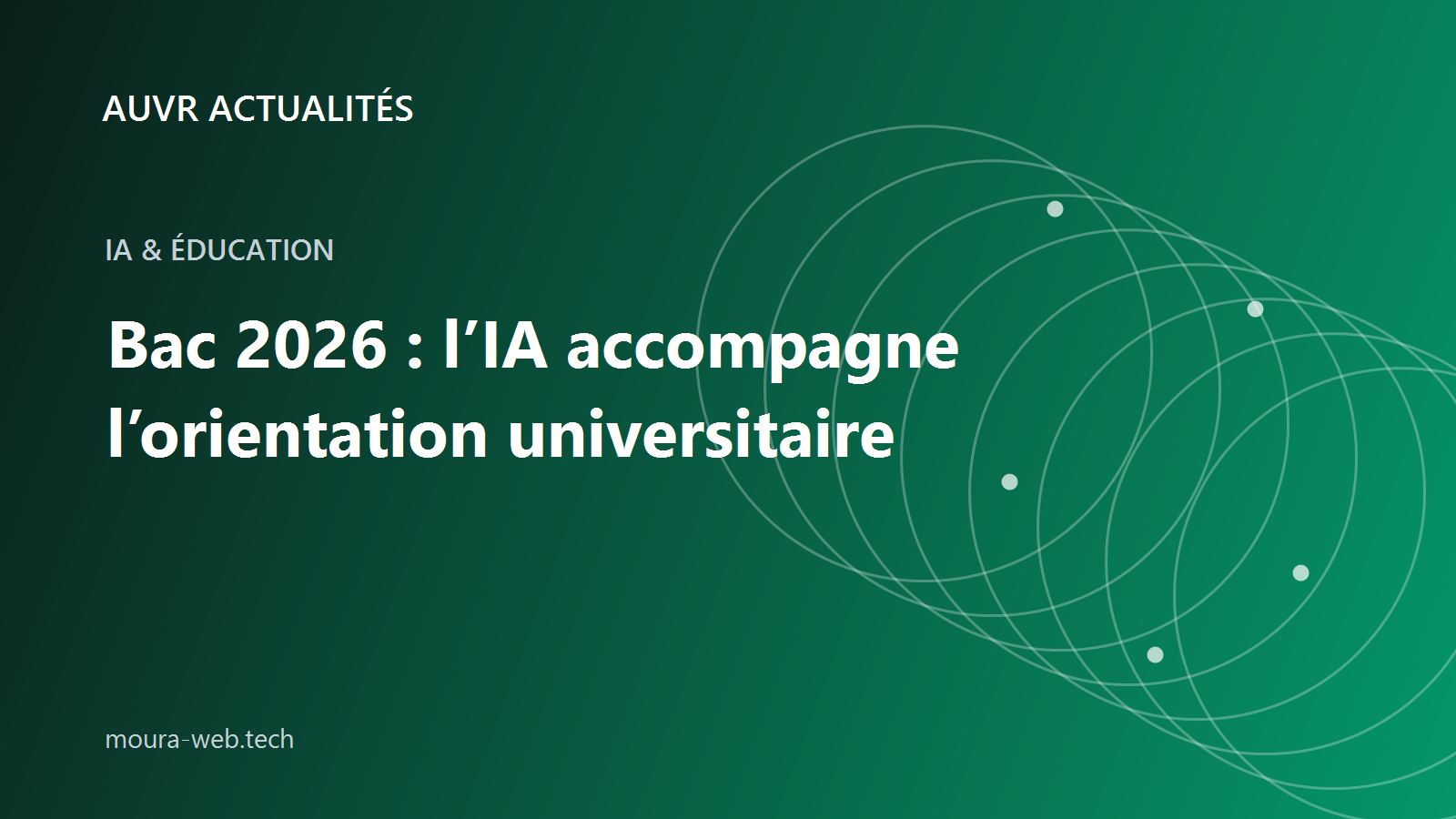 Illustration AUVR Actualités sur l’intelligence artificielle utilisée pour l’orientation du Bac 2026
