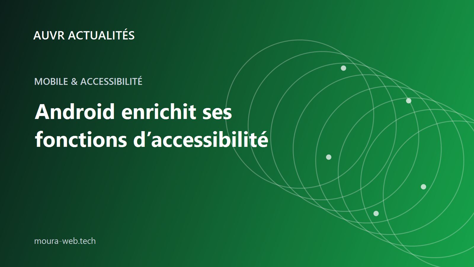 Couverture AUVR Actualités sur les nouvelles fonctions d’accessibilité de la mise à jour Android de septembre 2026