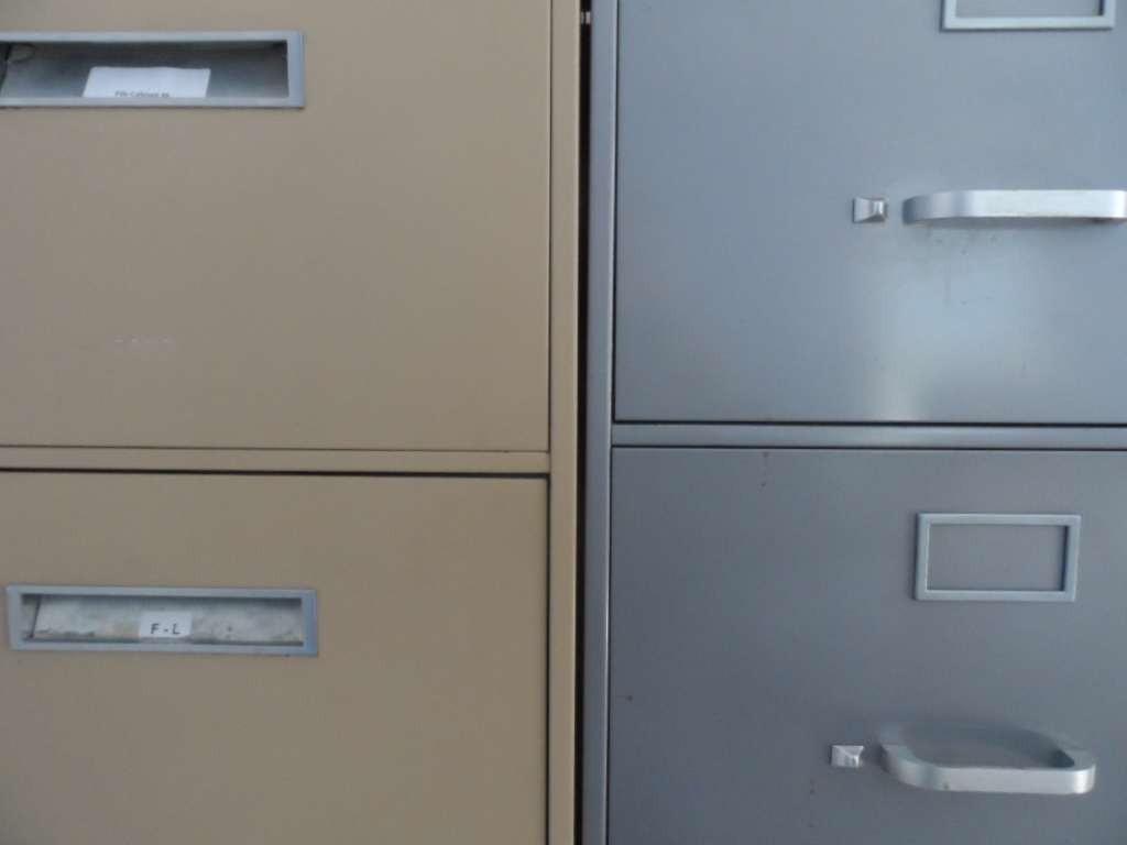 Tiroirs de meubles de classement de documents, photographie d’illustration d’archive.